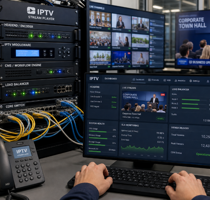 Scenario Corporate Broadcasting with IPTV Stream Player.png Scenario Corporate Broadcasting with IPTV Stream Player.png